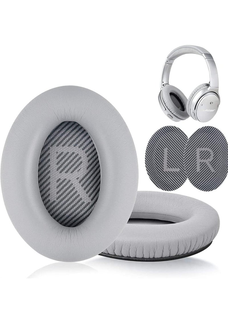 erorex Cushions Bose Replacement Ear Pads Kit Professional Replacement Earpads Cushions For Qc35 Qc35Ii Headphones Ear Pads With Softer Leather Noise Isolation Foam Added Thickness Silver  - Image 1