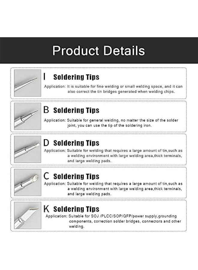 MOXO Universal LeadFree Soldering Iron Tip Set for Soldering Station Welding and Cutting  5 - Image 3