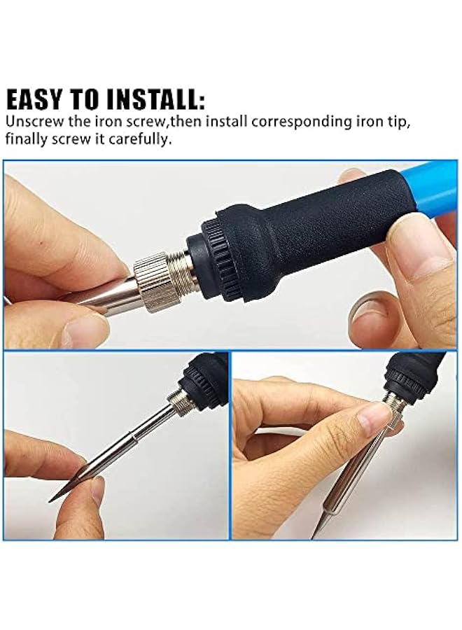 MOXO Universal LeadFree Soldering Iron Tip Set for Soldering Station Welding and Cutting  5 - Image 4