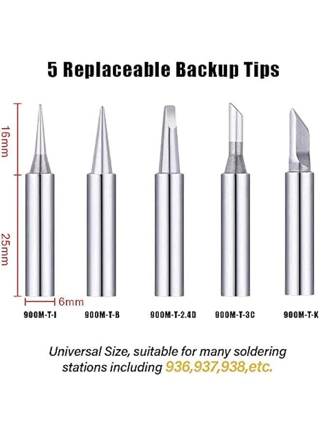 MOXO Universal LeadFree Soldering Iron Tip Set for Soldering Station Welding and Cutting  5 - Image 5