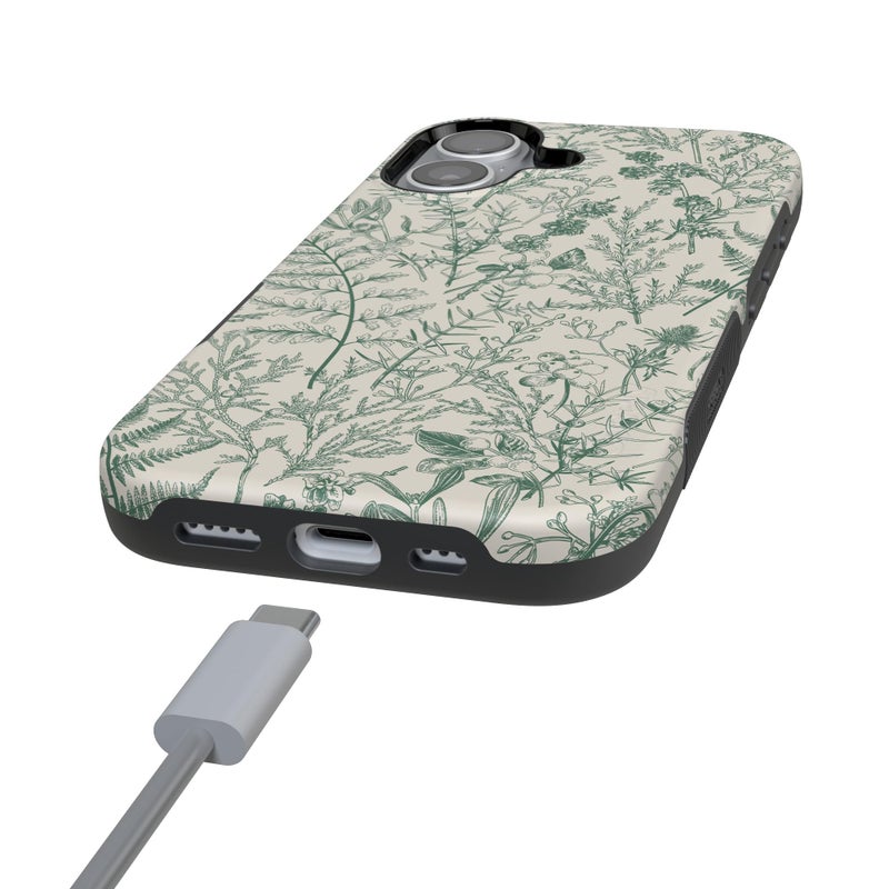 Casely iPhone 17 Case | Sage Garden | Green Floral | Bold Protective Design | Compatible with MagSafe - Image 5