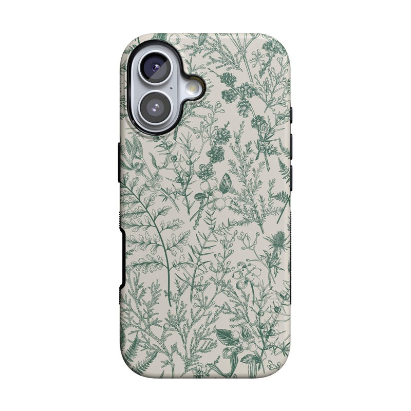 Casely iPhone 17 Case | Sage Garden | Green Floral | Bold Protective Design | Compatible with MagSafe - Image 1