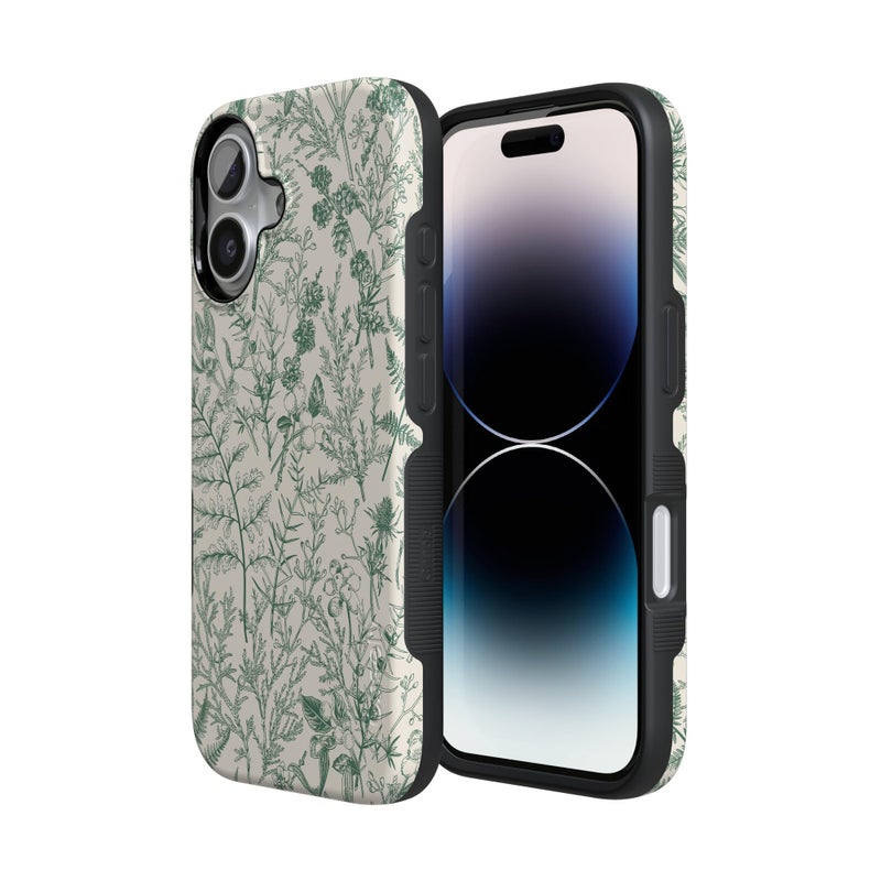 Casely iPhone 17 Case | Sage Garden | Green Floral | Bold Protective Design | Compatible with MagSafe - Image 2