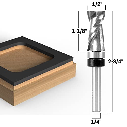 YONICO Flush Trim Router Bits Pattern Bit Ultra-Performance 1-1/8-Inch H X 1/2-Inch D Top Bearing Upcut 1/4-Inch Shank 31206q - Image 4