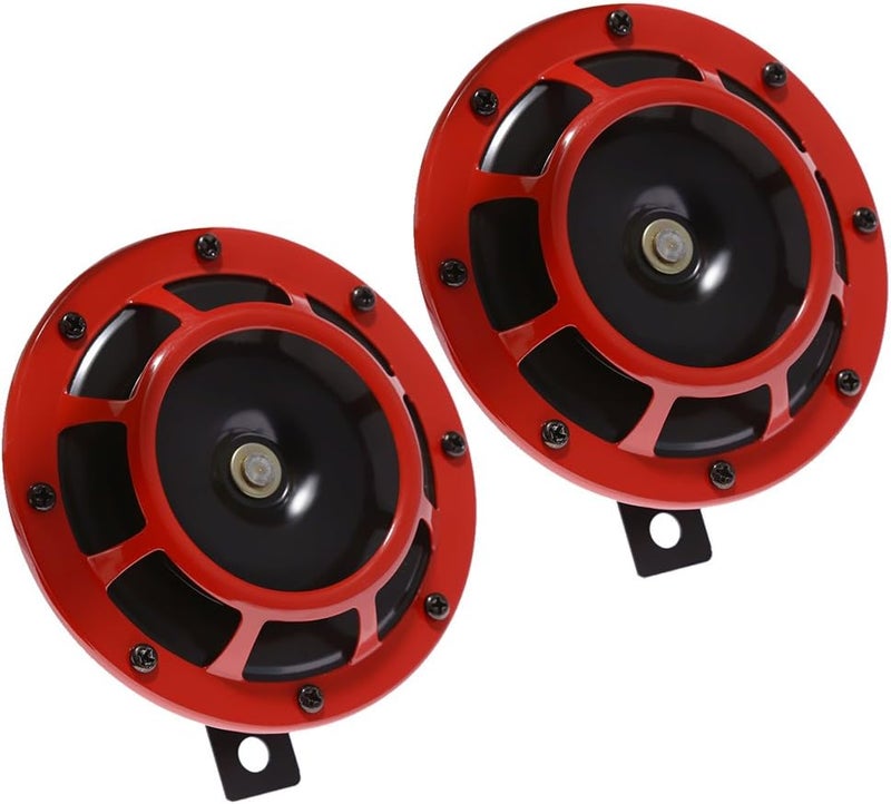 Anxingo بوق سيارة كهربائي Anxingo 12V عالمي للسيارات، بوق مزدوج معدني عالي النغمة ومنخفض النغمة مع حامل - أضف السلامة إلى القيادة بصوت 118 ديسيبل (A) يتناسب مع كل قطعة - Image 1