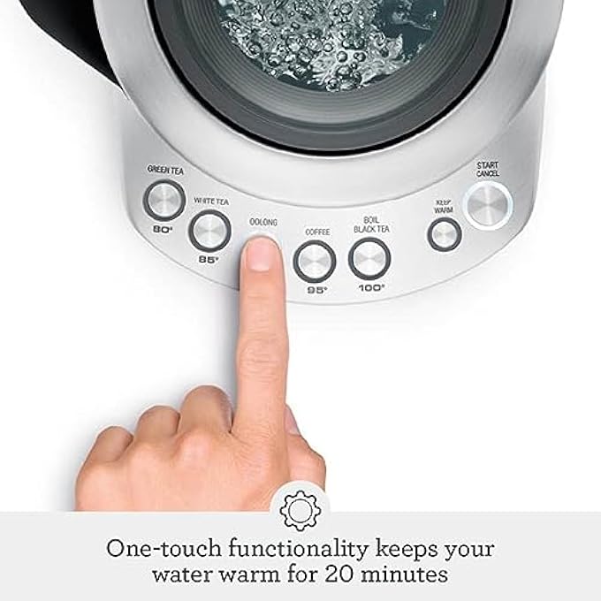 سيج غلاية Smart Kettle 17 لتر هادئة ولاسلكية مع 5 إعدادات مختلفة، إصدار uae، ضمان لمدة سنتين من الشركة المصنعة - Image 4