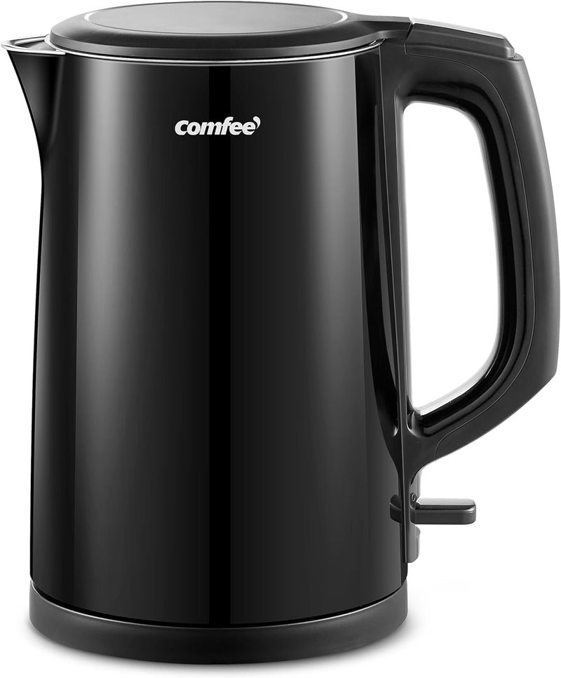 Comfee' ' Electric Kettle and Tea Kettle, 1.5L Double Wall, Stainless Steel Interior, Lid & Spout, Fast Boil, Auto-Off, and Boil-Dry Protection, 1500W - Image 1