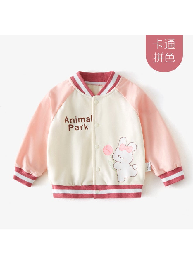 Doxiluka جاكيت خريف للبنات بطبعة كرتونية لطيفة معطف بيسبول ربيعي/خريفي رقيق ملابس خارجية للأطفال - Image 2