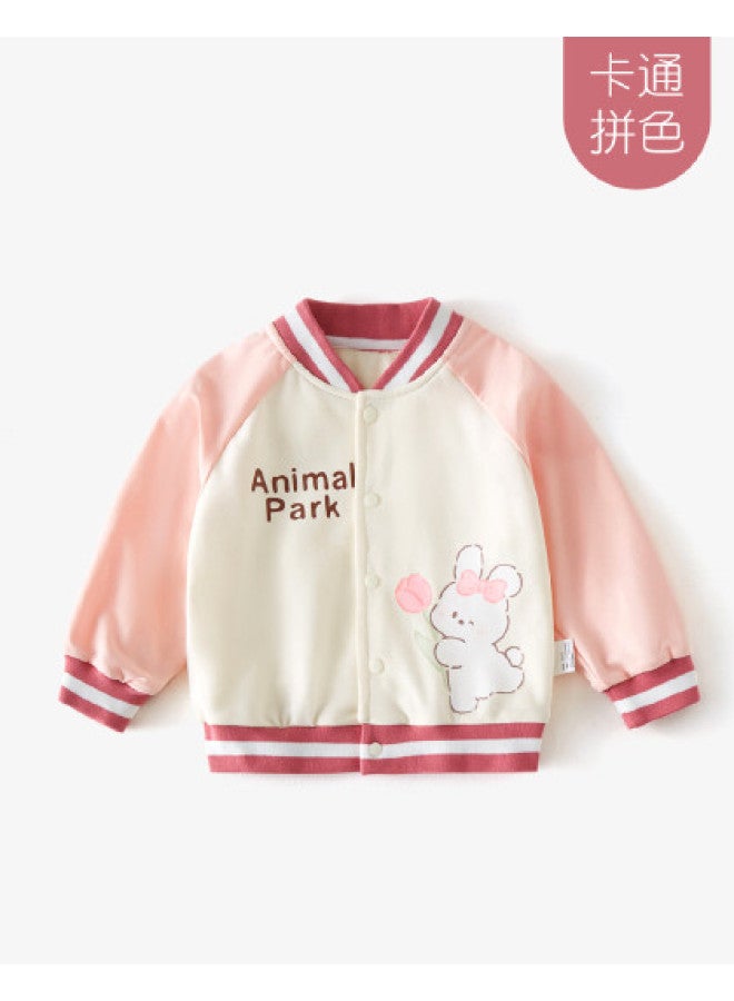 Doxiluka جاكيت خريف للبنات بطبعة كرتونية لطيفة معطف بيسبول ربيعي/خريفي رقيق ملابس خارجية للأطفال - Image 1