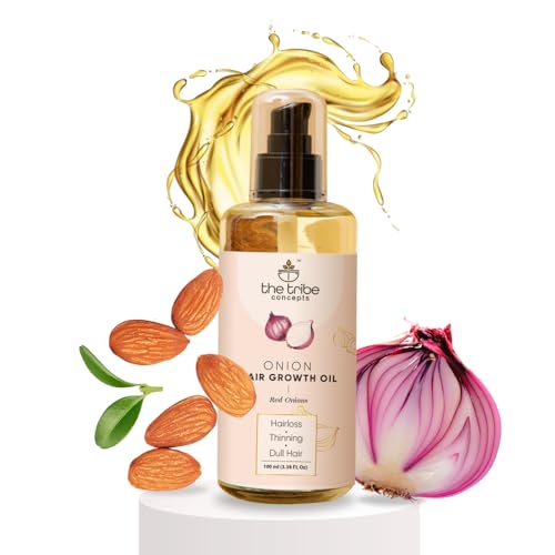The Tribe Concepts Onion Hair Oil For Hair Growth & Hair Fall Control With Almond And Coconut Oil, 100 ml, Pack of 1 - Image 1