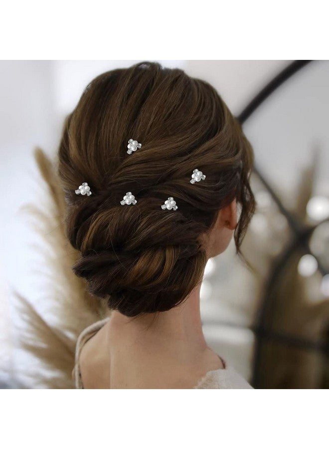 أصول دبابيس شعر زفاف من Asooll Bride، قطعة شعر فضية للعروس مرصعة بأحجار الراين، إكسسوارات شعر للنساء والفتيات (عبوة من 5 قطع) (فضية) - Image 2