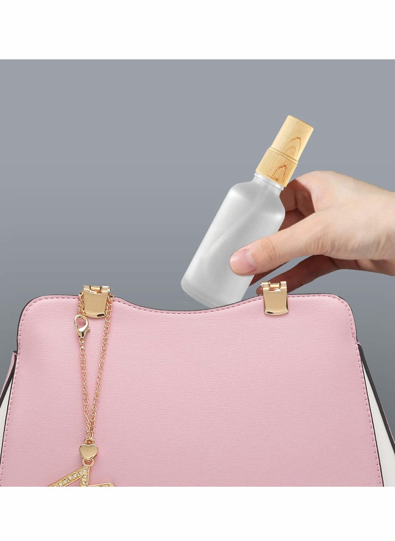 4 Pcs Frosted Glass Spray Bottles, Portable Travel Empty Spray Bottle for Essential Oils, Small Fine Mist Perfume Sample Vials Essence Liquid Cosmetic Containers, 50ml - Image 5