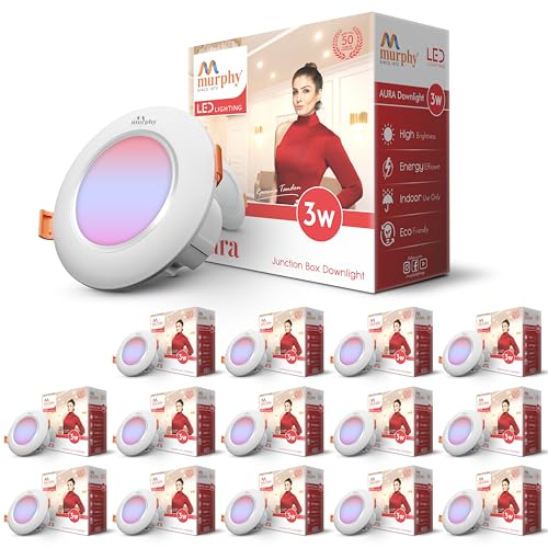 Murphy 3W Aura LED Deep Junction Box 3-in-1 Color Changing Light (Cool White/Warm White/Natural White, Pack of 15) - Image 1