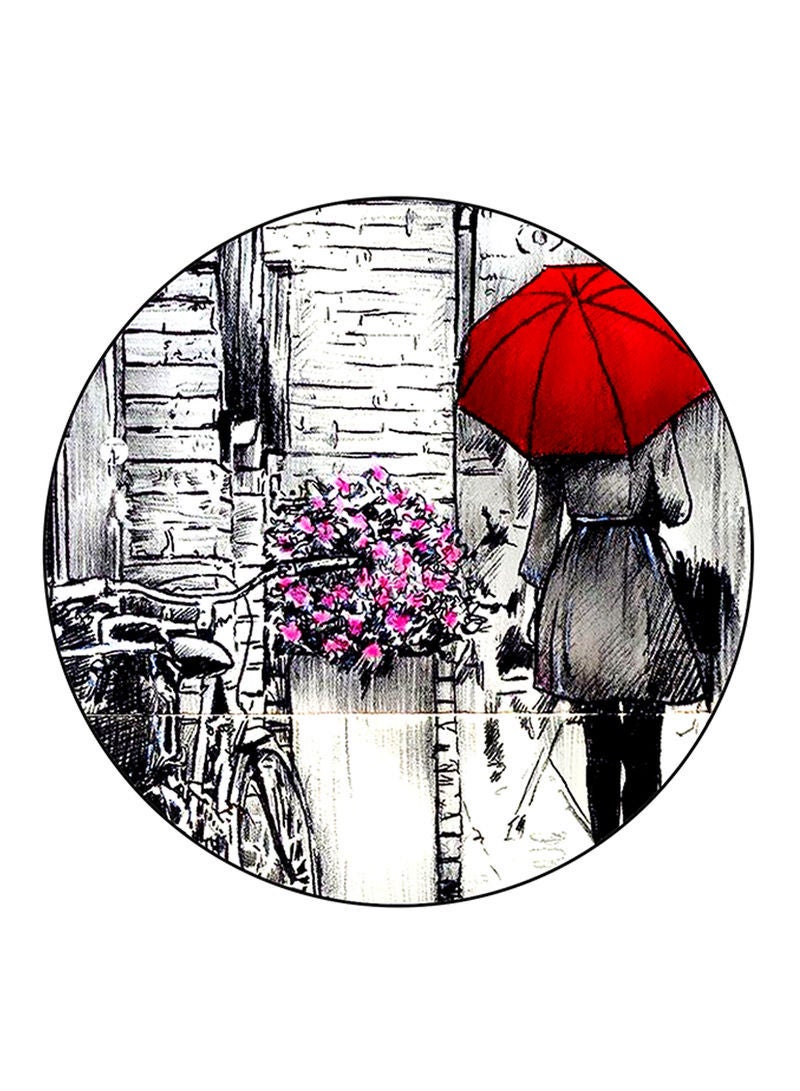 RKN Woman Printed Large Round Pin Badge Multicolour - Image 1