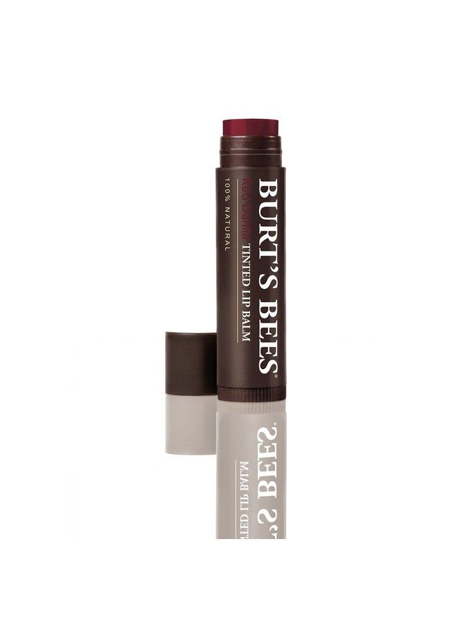 Burt's Bees 100% Natural Tinted Lip Balm Red Dahlia With Shea Butter & Botanical Waxes 1 Tube - Image 2