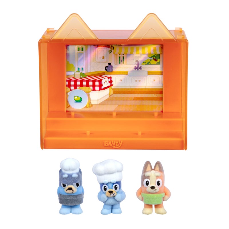 BLUEY Fuzzies Episode Pack: Pavlova – 3 Specially Flocked Mini-Figures, 1 Exclusive, Display Case, Foil Trading Card & Collector’s Guide, 50 Mini-Figures to Collect - Image 2