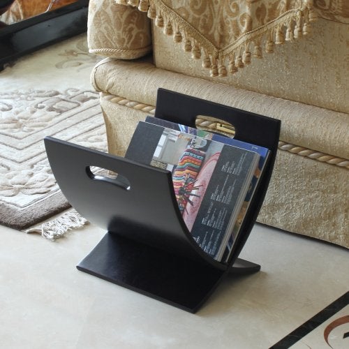Oceanstar M1170 Contemporary Wooden Magazine Rack, Espresso - Image 3