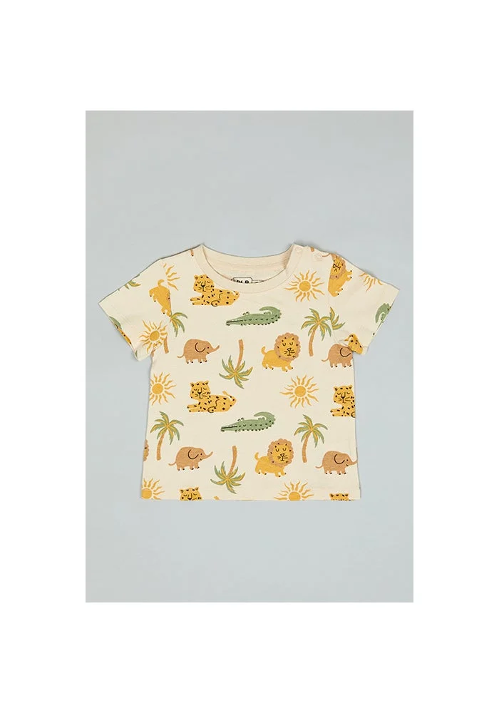 أر أند بي 2 Pack Printed T-Shirts with Short Sleeves