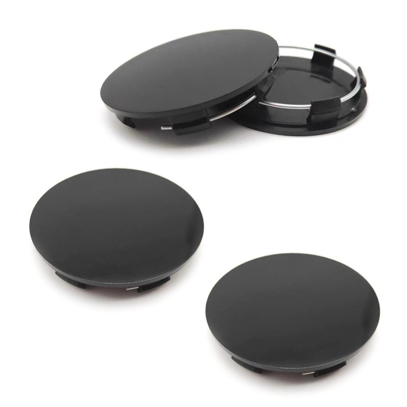 lekiliky 4PCS Car Wheel Center Caps 60MM236In OD 56MM22In ID Scratchresistant Rustproof ABS Snapin Vehicle Rim Hub Caps Accessories Universal for Cars SUV Truck Black - Image 3