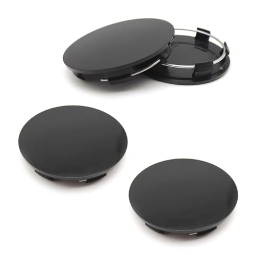 lekiliky 4PCS Car Wheel Center Caps 60MM236In OD 56MM22In ID Scratchresistant Rustproof ABS Snapin Vehicle Rim Hub Caps Accessories Universal for Cars SUV Truck Black - Image 1