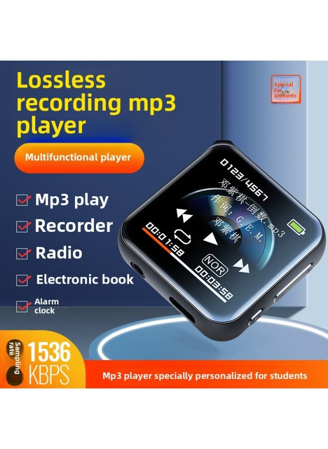 Mp3 Walkman Player For Students To Read Novels Can Be Put Outside High-definition Noise Reduction Multi-function Recording Pen-Body Color:Black-Memory Capacity:4GB