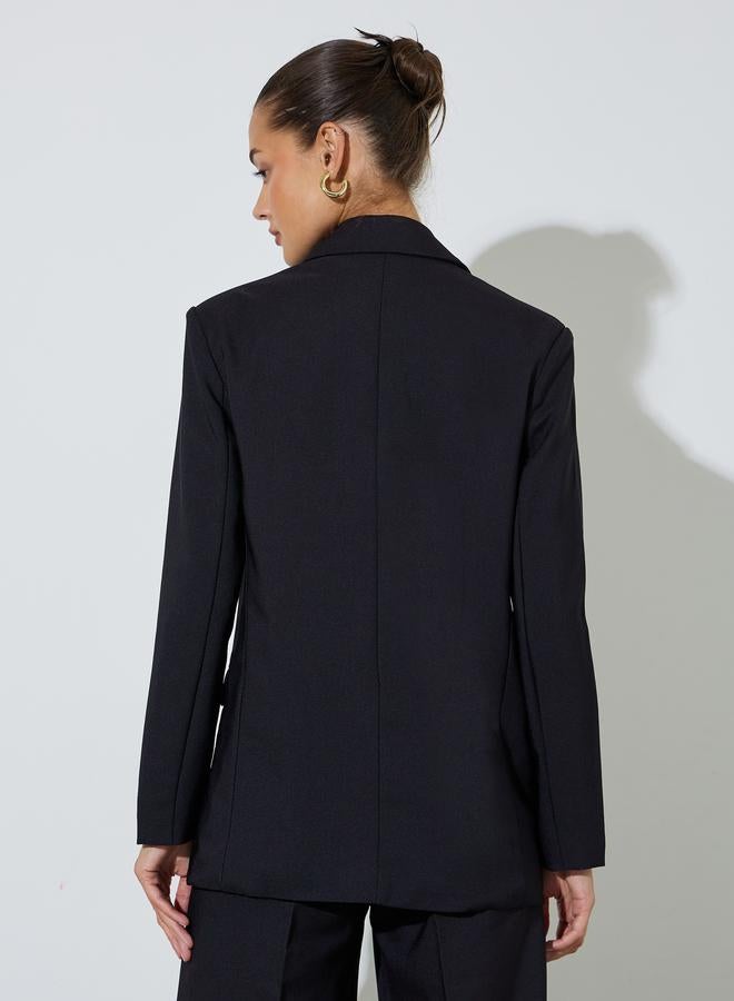 Styli Black Double-Breasted Regular Fit Blaze - Image 4