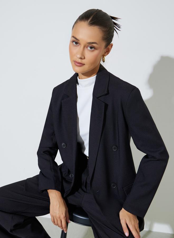 Styli Black Double-Breasted Regular Fit Blaze - Image 1