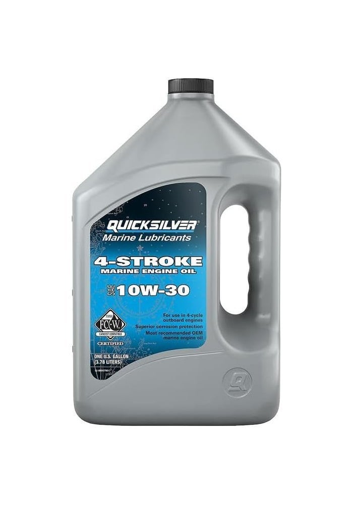 Quicksilver 10W-30 4-Stroke Marine Engine Oil - 1 Gallon - Image 1