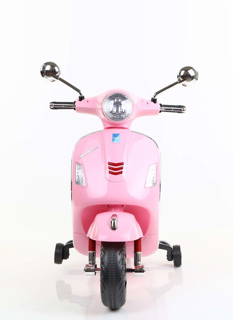 Children’s Electric Scooter – 12V Battery Ride-On Vespa Style with LED Lights, Music & Training Wheels - Image 3