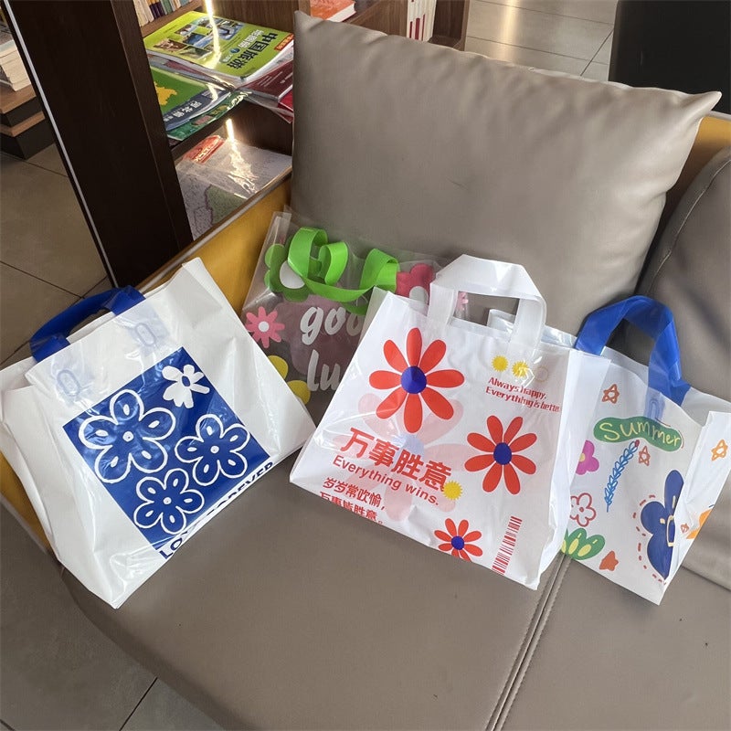 Thickened Plastic Women'S Clothing Store Clothing Commercial Portable Packaging Shopping Bag Gift Hand Pocket High-End Fashion - Image 5