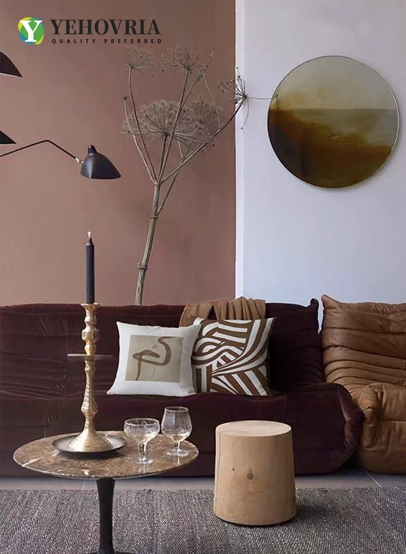 كيلا مجموعة من 4 أغطية وسائد، غطاء وسادة مزخرف تجريدي حديث 45 سم × 45 سم، لغرفة المعيشة والأريكة والسيارة وأريكة السرير وأغطية الوسائد 18 × 18 بوصة (نمط مزدوج الجوانب) - Image 2