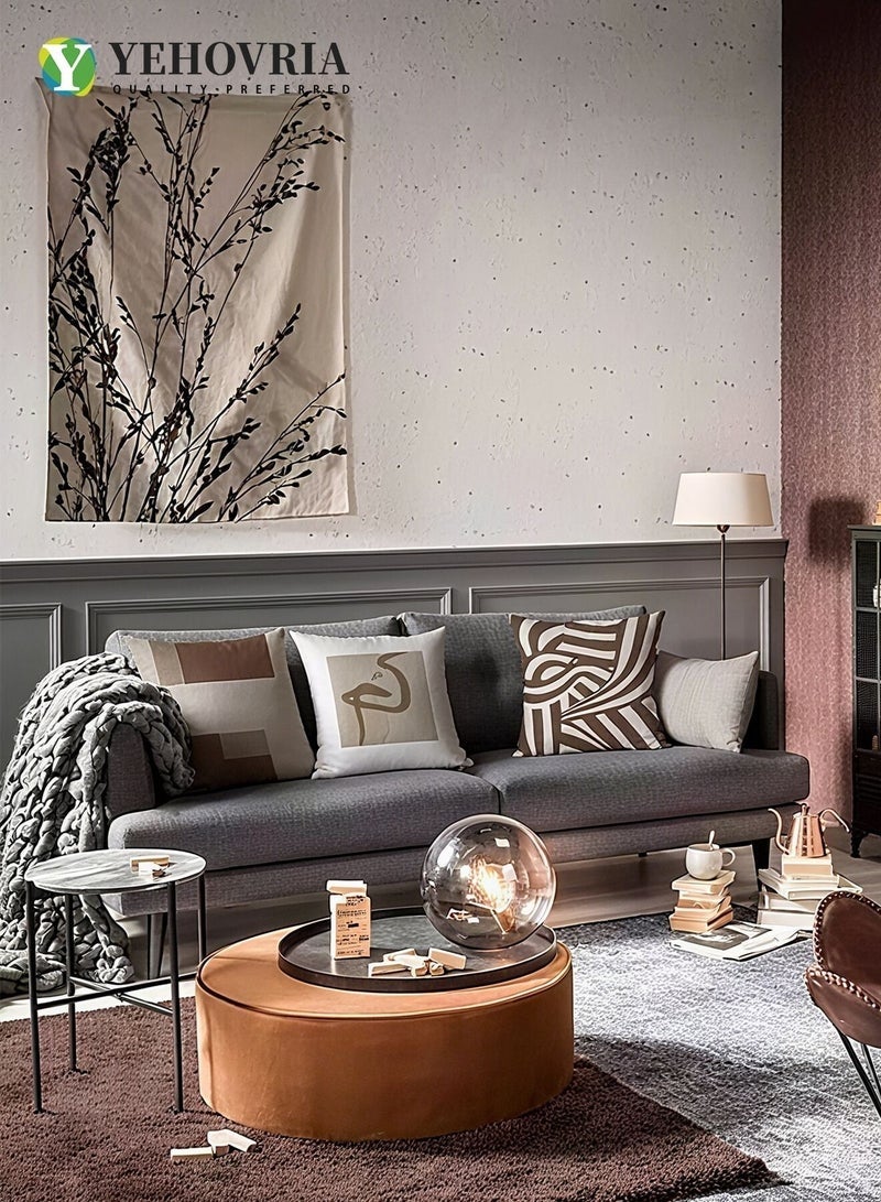 كيلا مجموعة من 4 أغطية وسائد، غطاء وسادة مزخرف تجريدي حديث 45 سم × 45 سم، لغرفة المعيشة والأريكة والسيارة وأريكة السرير وأغطية الوسائد 18 × 18 بوصة (نمط مزدوج الجوانب) - Image 4