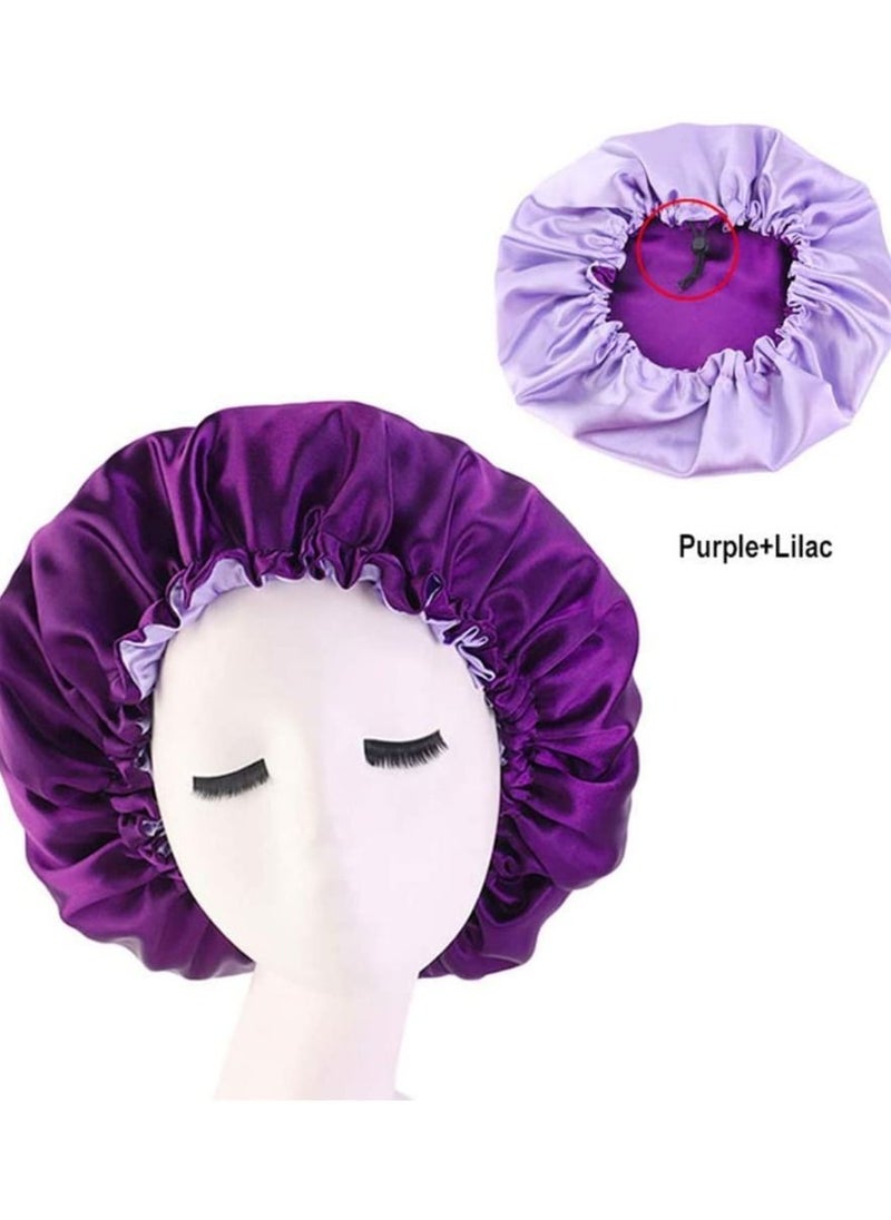 ORiTi Women's Adjustable Reversible Satin Bonnet - Soft Double Sided Sleep Cap, Protects Natural Hair, Assorted Colors  - Image 4