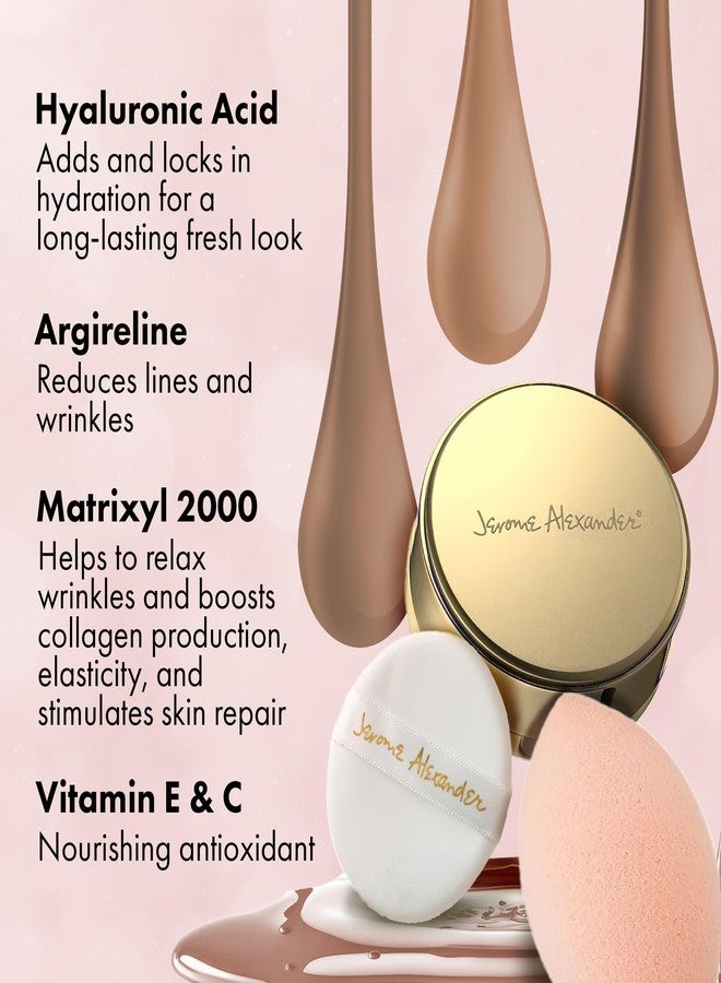 Jerome Alexander MagicMinerals AirCushion Foundation by Jerome Alexander, Cushion Foundation with Skincare Actives, Long-Lasting, Semi-Matte Finish, Full Buildable Coverage (Medium-Dark) - Image 3