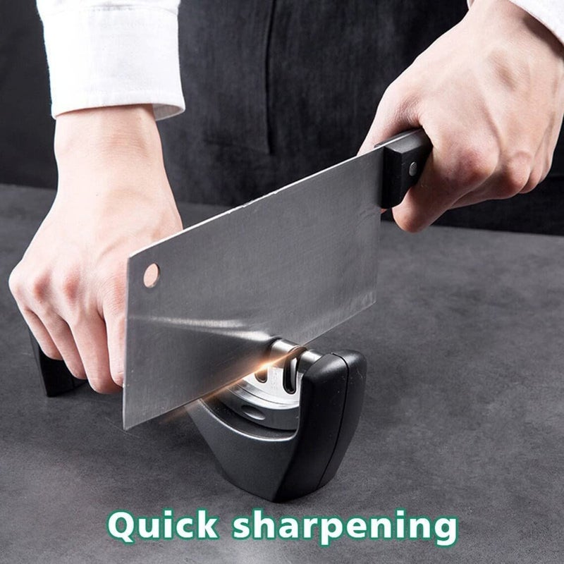 SHOPECOM Knife Sharpener Manual 3 Stage Knife Sharpener Tool Advanced Knife Sharpener for Kitchen Knife Sharpener Rod Knife Sharpening Tool for Steel Knives - Image 5