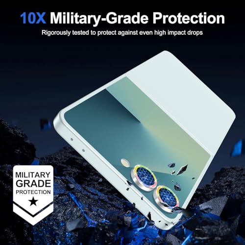 Avocase for Samsung Galaxy Z Flip 7 Camera Lens Protector, Individual Metal Ring Tempered Glass Lens Cover, [Strong Adsorption] Scratch Resistant Ultra-Thin HD Clear Lens Cover, 1 Set-Colorful Sparkly - Image 5