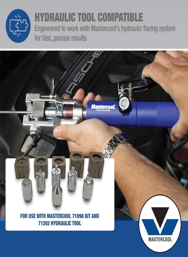 Mastercool 71098-14 1/4″ Double Flare Die Set - Replacement for Hydra-Flare 71098 Kit and 71202 Hydraulic Tool - Image 3