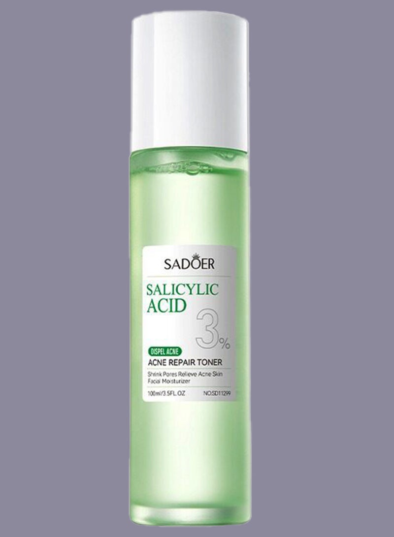 SADOER 100ml Salicylic Acid Acne Repair Toner Acne Removal Lighten Acne Scars Acne Remover Drying Essence Firming Skin Moisturizer Anti Acne Face Toner Niacinamide Oil Control Acne Toner - Image 1