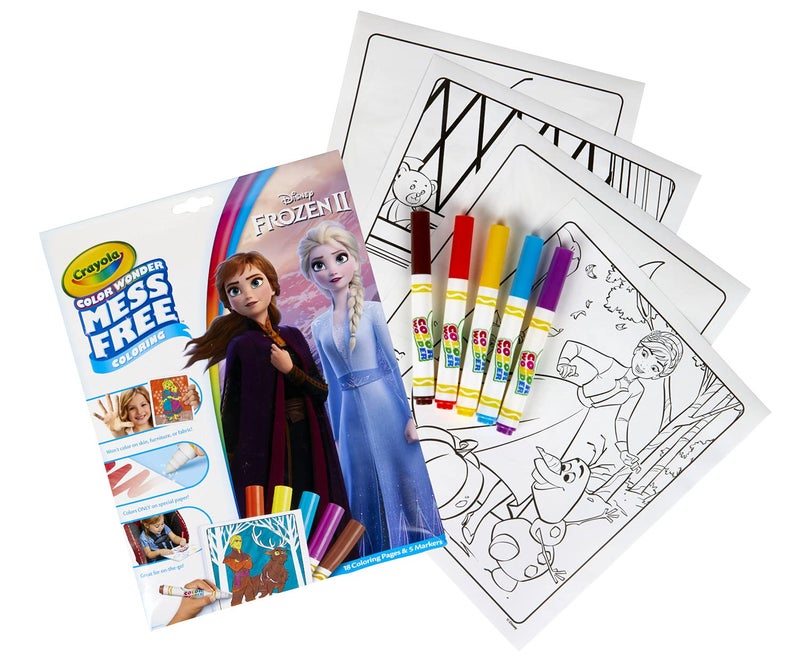 Crayola Frozen Color Wonder Coloring Set, 18 Mess Free Frozen Coloring Pages for Toddlers, Frozen Toys for Kids, Toddler Gifts - Image 2