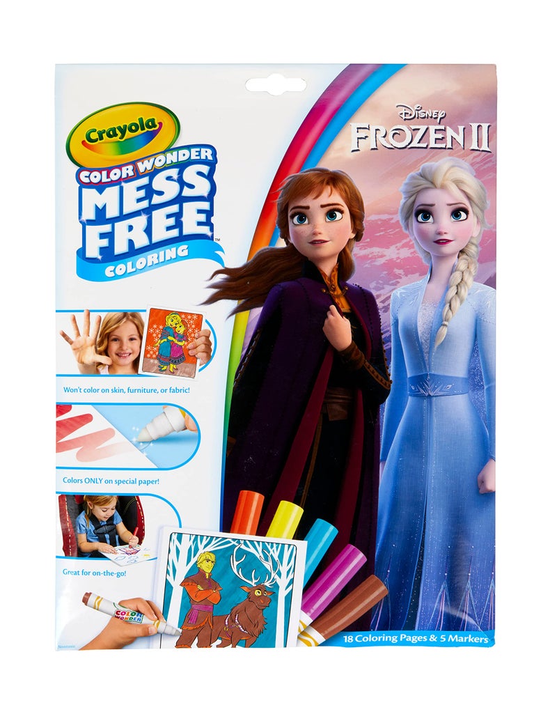 Crayola Frozen Color Wonder Coloring Set, 18 Mess Free Frozen Coloring Pages for Toddlers, Frozen Toys for Kids, Toddler Gifts - Image 1