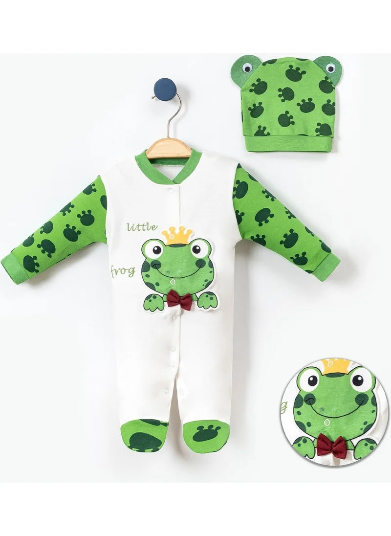 Ada Bebek Çocuk Ada Baby Kids Frog Jumpsuit with Hat