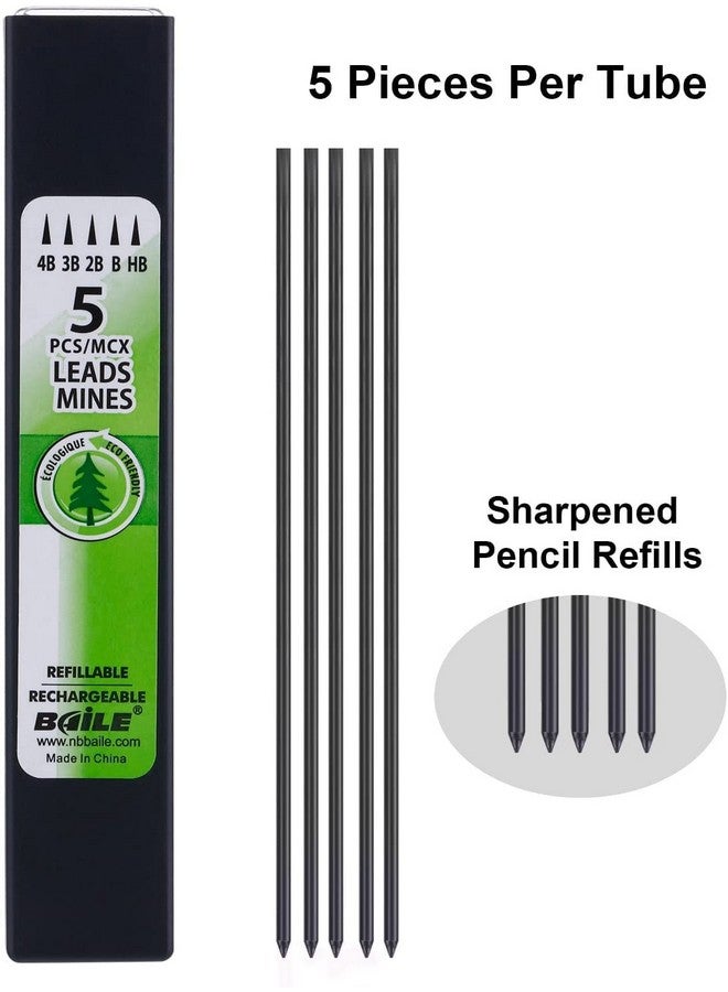 Baile قلم رصاص ميكانيكي بايل 2.0 مم + علبة رصاص (5 رصاصات) - لون الجسم أسود - Image 3