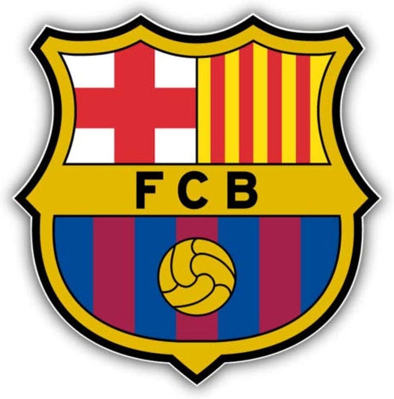 ملصق فينيل لبرشلونة FC إسبانيا لكرة القدم ملصق سيارة ملصق صدام للاستخدام على أجهزة الكمبيوتر المحمولة والنوافذ وزجاجات المياه وأجهزة الكمبيوتر المحمولة ودفاتر القصاصات والأمتعة والخزائن والسيارات والشاحنات