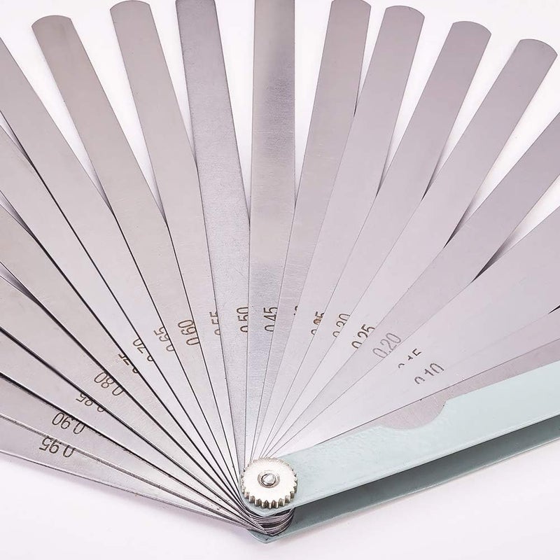 Utoolmart Metric Feeler Gauge,Manganese Steel Gap Measure Tool 200mm/7.9-inch Length With 20 Blades 1pcs - Image 1