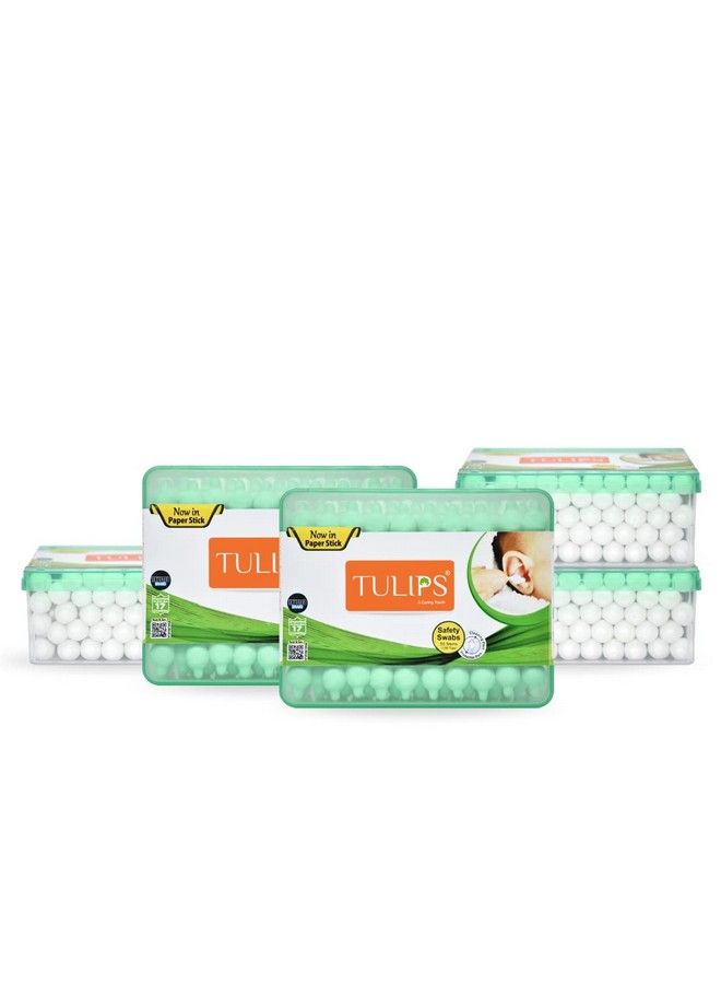 Tulips Safety Cotton Buds (With Ear Drum Protection) (Pack Of 5) - Image 2