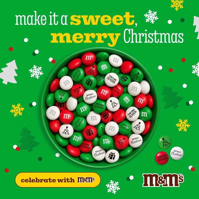 M&M’S WORLD Christmas Milk Chocolate Candy - 2 Pounds of Holiday Color Chocolate Bulk For Christmas Candy Bags, Decorations, and More - Image 4