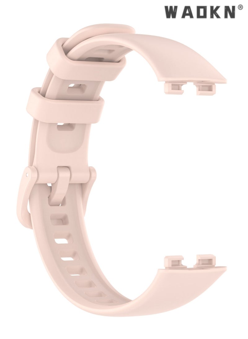 TPU Sport Watch Strap/Watchband,Soft Silicone Strap Compatible With Huawei Band 8，Huawei Band 9,Waterproof Breathable Adjustable Replacement Sport Bands for HUAWEI Band 8 & Band 9 (Pink) - view 4
