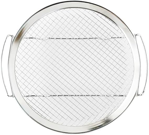 Gyanadh Oil Leakage Net in Stainless Steel Deep Fryer Oil Strainer Mesh Drain Plate Multipurpose Food Fryer Filter Basket Frying Sieve for Potato Chips Snacks Basket 24x225x4 CM - Image 1