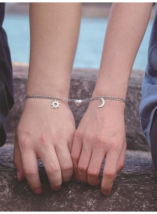 LINGSAI Stainless Steel Magnetic Matching Couple Bracelets - Image 4