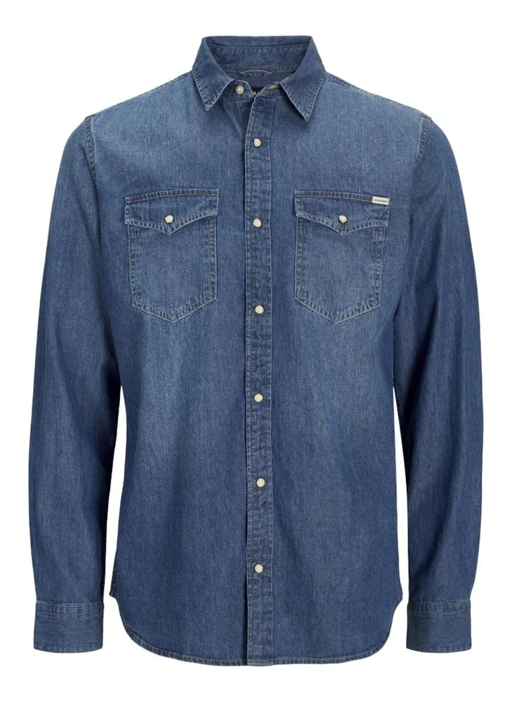 JACK & JONES  Casual Regular Fit Denim Shirt for Men | Best Price UAE